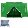 Generisch Tenda parasole per trampolino - Tessuto Oxford rivestito con argento | Antivento, sole e pioggia, solo copertura protettiva