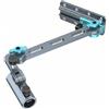Baoblaze Portacanne da Pesca Supporto Portacanna a Morsa Angolare Regolabile con Braccio Forato in Lega di Alluminio per Tubo 18-21 Mm 290 G Adatto a Pesca in Kayak Rimessaggio, Grigio Blu