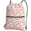 HJFCZH Lovely Rice Ball Prints, zaino con cerniera e coulisse, resistente all'acqua e durevole, per viaggi, sport e oggetti essenziali quotidiani
