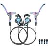 OAPNCBVY MT200 Bici Freno A Disco Idraulico Freno MTB 800mm 1600mm Freno della Bicicletta 2 Pistone 3 Dita Leva in Acciaio Parti della Bici Tamburo Posteriori per Bicicletta(Black Left Front)