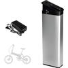 JHKJ Batteria per e-Bike da 52 V 13 Ah 15 Ah 17,5 Ah, Batteria al Litio per Bici Pieghevole da 48 V 10 Ah 13 Ah 15 Ah 17,5 Ah per Motore di Bici elettrica con Caricabatterie,48v 10ah