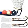 Generic Set di Guide Tascabili per Tavolo da Biliardo con Pista di Scorrimento Regolabile per Tavoli a 8 Palle e Cinesi, Accessori in Metallo Zincato da 6 Pezzi