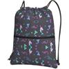 HJFCZH Zaino con cerniera e coulisse con stampa a sirena, ultra resistente, impermeabile, per viaggi e sport, leggero e pieghevole