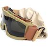 GALAXYLENSE Desert Storm Riding Combat Military Ballistic EYE-SHIELD - Occhiali da tiro a prova di impatto, con 3 lenti di ricambio (marrone)