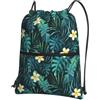 HJFCZH Hawaiian Prints, zaino con cerniera e coulisse, ultra resistente, impermeabile, per viaggi e sport, custodia leggera e pieghevole