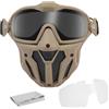 Luxshiny Maschera Protettiva Antiappannamento Protezione UV e Mini Ventola, Realizzata in Tpu e Pc, per Sci e Ciclismo All'aperto