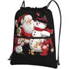 YYHHAOFA Zaino con stampa di Babbo Natale, con chiusura lampo, leggero, impermeabile, con tasca frontale, per viaggi, sport e yoga