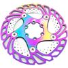 OAPNCBVY Freno a disco MTB 140mm 160mm 180mm 203mm Rotore galleggiante di raffreddamento della bicicletta Mountain Road Bike Cool Down Rotori di ghiaccio Tamburo Posteriori per Bicicletta(160mm Rainbow)