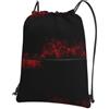 WHJDPP Explosion Burst - Zaino con cerniera e coulisse, con stampa rossa e nera, leggera, impermeabile, con tasca frontale e organizer interno, ideale per viaggi, yoga ed escursionismo