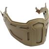 Peryauts Maschera integrale per softair, compatibile con casco, con area di protezione di 11 cm, per softair, attività all'aperto (argilla)