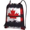 YYHHAOFA Zaino con stampa bandiera canadese con coulisse e cerniera, borsa da viaggio impermeabile con tasca frontale e organizer interno