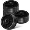 POPETPOP Ruota di Ricambio in Plastica Pp e Pa 4 Pezzi Attrezzature Fitness per Nero, Facilità di Movimento e Applicazione Versatile per Tapis e Attrezzi Sportivi in Palestra e Casa