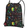HJFCZH Math quiz Prints, zaino con cerniera e coulisse, ultra resistente, impermeabile, per viaggi e sport, custodia leggera e pieghevole