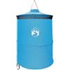 HGKMBRY Tenda pop-up per WC, 97 x 126 cm, colore: grigio/arancione