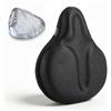 DBAILY Coprisella per bicicletta, 27 x 25 cm, in gel di silicone e memory foam, imbottito, per cyclette, MTB, coprisella per bicicletta