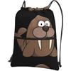 YYHHAOFA Walrus Prints, zaino con cerniera e coulisse, leggero, impermeabile, con tasca frontale, per viaggi, sport e yoga