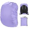 M METERXITY Copertura Impermeabile per Zaino, 15L-25L Copertura Impermeabile per Zaino, Copertura Pioggia con Sacchetto Portatile per Escursionismo/Ciclismo/Campeggio/Viaggi All'Aperto [Viola]