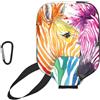 InOmak Zebra Arcobaleno, Custodia Sportiva per Racchetta da Pickleball; Compatibile con Tutte Le Forme e Dimensioni di Racchetta.