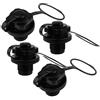 ABOOFAN 4 Pezzi Adattatore Valvola Aria per Kayak e Canoa in PVC Nero Molla e Schermo, Alta Flessibilità e Resistenza, Accessorio per Sport Acquatici