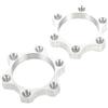 Garneck 2 Pezzi Adattatore Mozzo Disco Freno Bici in Lega di Alluminio 6 Fori Argento, Struttura Robusta Senza Bave per Mountain Bike e Road Bike