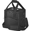 Winlaovate Borsa porta bevande isolata, portatile, pieghevole, può contenere bevande calde e fredde fino a 907,2 g, a prova di perdite, divisori regolabili e sicuri, in poliestere, colore: nero