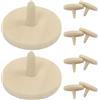 SAFIGLE 10 Pezzi Marcatore per Palline da Golf in Legno Robusto, Forma Rotonda Elegante, Facile da Posizionare, per Campo da Golf, Accessorio Naturale e Raffinato per Golfisti