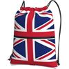 YYHHAOFA Zaino con stampa bandiera britannica con coulisse e cerniera, borsa da viaggio impermeabile con tasca frontale e organizer interno