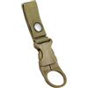 QUXVUIS Moschettone porta borraccia con clip, utile per accessori da campeggio e attività all'aperto. Pratico per risparmiare spazio zaino o nella borsa, Cachi, 14.2x2.5 cm