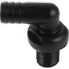 Luxshiny Raccordo Gomito Marino 90 Gradi in ABS Nero per Pompa di Sentina e Scarico Barca, Facile Installazione e Design a Tenuta Stagna per Yacht e Fish Box