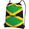 YYHHAOFA Jamaica Flag Prints, zaino con coulisse e cerniera, leggero, impermeabile, con tasca frontale, per viaggi, sport e yoga