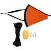 ULTECHNOVO Ancora di Traino in PVC Arancione per Barche Gonfiabili e Pesca, Stabilizzatore Portatile con Corda di Traino e Boa per Condizioni Ventose