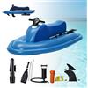 Durablesta Gommone Gonfiabile Motorizzato per Adulti, Moto d'Acqua Elettrica con Motore Scooter Subacqueo Amovibile 500W, Tavola da Surf Elettrica, Imbarcazione da Diporto per Lago Mare