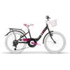 Tecnobike Shop Bici Bambina MBM Fleur 20 Cambio 6 Velocità (Nero)