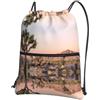 HJFCZH Africa Tree Prints, zaino con cerniera e coulisse, ultra resistente, impermeabile, per viaggi e sport, custodia leggera e pieghevole