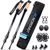 NORDMUT® Bastoncini da Trekking Telescopici | Bastoncini Nordic Walking Donna & Uomo | Trekking Ultralight [con Set Gommini] Regolabili con Impugnatura in Sughero Naturale (Alluminio)
