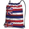 YYHHAOFA Zaino con stampa americana Bandiera delle Hawaii con cerniera e coulisse, leggero, impermeabile, con tasca frontale, per viaggi, sport e yoga