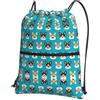 YYHHAOFA Zaino con cerniera e coulisse con stampa di cane, leggero, impermeabile, con tasca frontale, per viaggi, sport e yoga