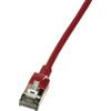 Logilink Cavo patch Logilink CQ9024S Slim U/FTP Cat.6a 0.5m Rosso [CQ9024S]