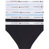 Tommy Hilfiger Bambina Slip Confezione da 5 Bikini Print con Fascia con Logo, Multicolore (des Sky/Breton/Sweet Blue), 12-14 Anni