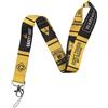 hansum Laccetto da collo, Cordini da collo personalizzati, con fibbia di sicurezza, per porta badge identificativo, chiavi, permessi di lavoro, telefoni cellulari (Color : Warning 2, Size : 45cm)