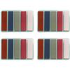fxwtich Etichette adesive trasparenti, 4 pezzi, etichette adesive adesive per indice, etichette di carta per cancelleria, fluorescenti, per casa, ufficio, scuola, vino rosso A