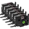 MarkField 6x Compatibile con Brother P-touch TZ TZe-335 Nastro Etichette | TZ TZe-335 0.47 12mm Bianco su Nero Label, per ptouch PT-P300BT Cube 1000 1005 1090 H105 H100LB/R H107B H108 H110 H200 D200