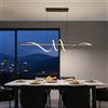 Mikeru Led Linear Pendant Light, Lampadario Moderno A Spirale Da 50W 100cm Nero, 3000-6000k Dimmerabile Con Memoria, Altezza 150cm Regolabile, Luminosità Regolabile Dal 10% Al 100%.
