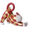 SEINHIJO Gatto Scultura Statua Moderna Statuetta Decorazione Animale Figurina Regali Casa Ornamento Soprammobili Resina Arte Rosso 18cm