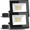 Aigostar- Faretto led 20W da Esterno,2 Pezzi,bianco naturale,Super illuminoso Faro led da 1800 lumen e 4000k. Faretti led Impermeabile IP65 per cortile, giardino, garage, tetto.