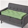 HOMESCAPES Cuscino rialzato per divano a 2 posti, cuscino per pallet o materasso da pavimento in cotone, verde scuro, 100 x 48 x 10 cm
