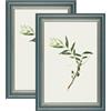 YoHyien Set di 2 Cornici Foto Vintage 20x30 cm, Cornici Portafoto Shabby Chic da Parete e Tavola, Quadro Portafoto Decorative da Appendere Al Muro, Orizzontale e Verticale (Verde, 20 x 30 cm)