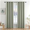 MIULEE Tende per Interni Oscuranti Termiche 2Pz 140x280cm Verde Salvia | Tessuto oscurante e termico per soggiorno e camera da letto, aiuta a ridurre luce, caldo e freddo.