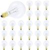 EASYIVY 25 Pezzi Lampadine G40 Esterno, Lampadina di Ricambio E12 7W G40 per Catena Luminosa Bianco Caldo 2200K, AC220-240V Globo Lampada per Stringhe Giardino Decorazione di Nozze