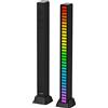 Junerain USB/batteria ricaricabile APP luce di controllo del suono, RGB tubo colorato 32 LED vocale pickup ritmo luce striscia di luce, atmosfera musica ambiente bar per auto partito computer